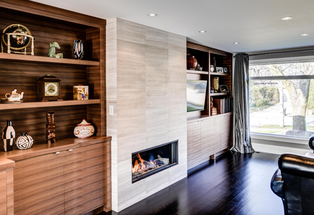 houzz fireplace built ins