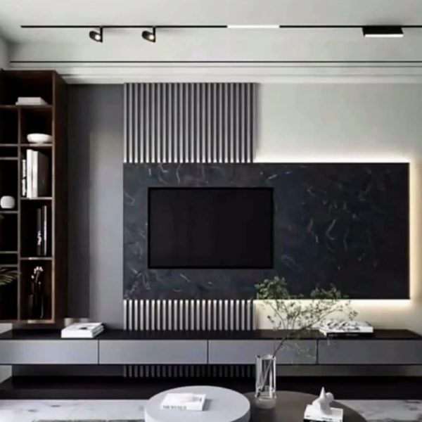 custom-modern-mediawall-gray-stained-wooden-slate-panel-gray-quartz-stone