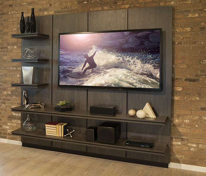 Stone wall store entertainment center